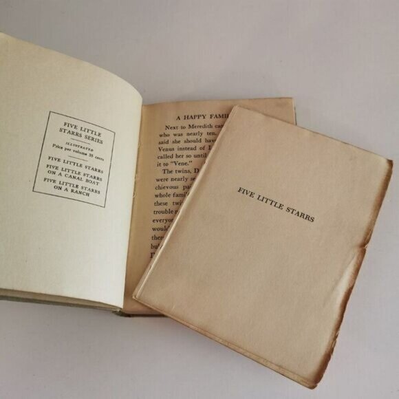 1913 Five Little Starrs Book Lillian Elizabeth Roy CONDITION Antique Kids Story - Picture 5 of 9